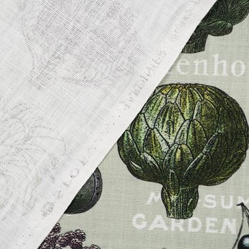 SCHÖNER LEBEN. Stoff Baumwollstoff Dekostoff Jardinier Gemüse Obst grün 1,60m Breite