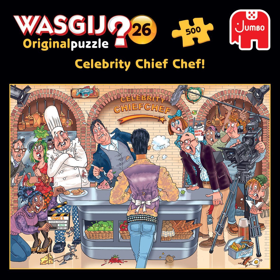 Jumbo Spiele Puzzle Wasgij Original 26 Die große Promi-Kochshow! 500 Teile Puzzle, 500 Puzzleteile
