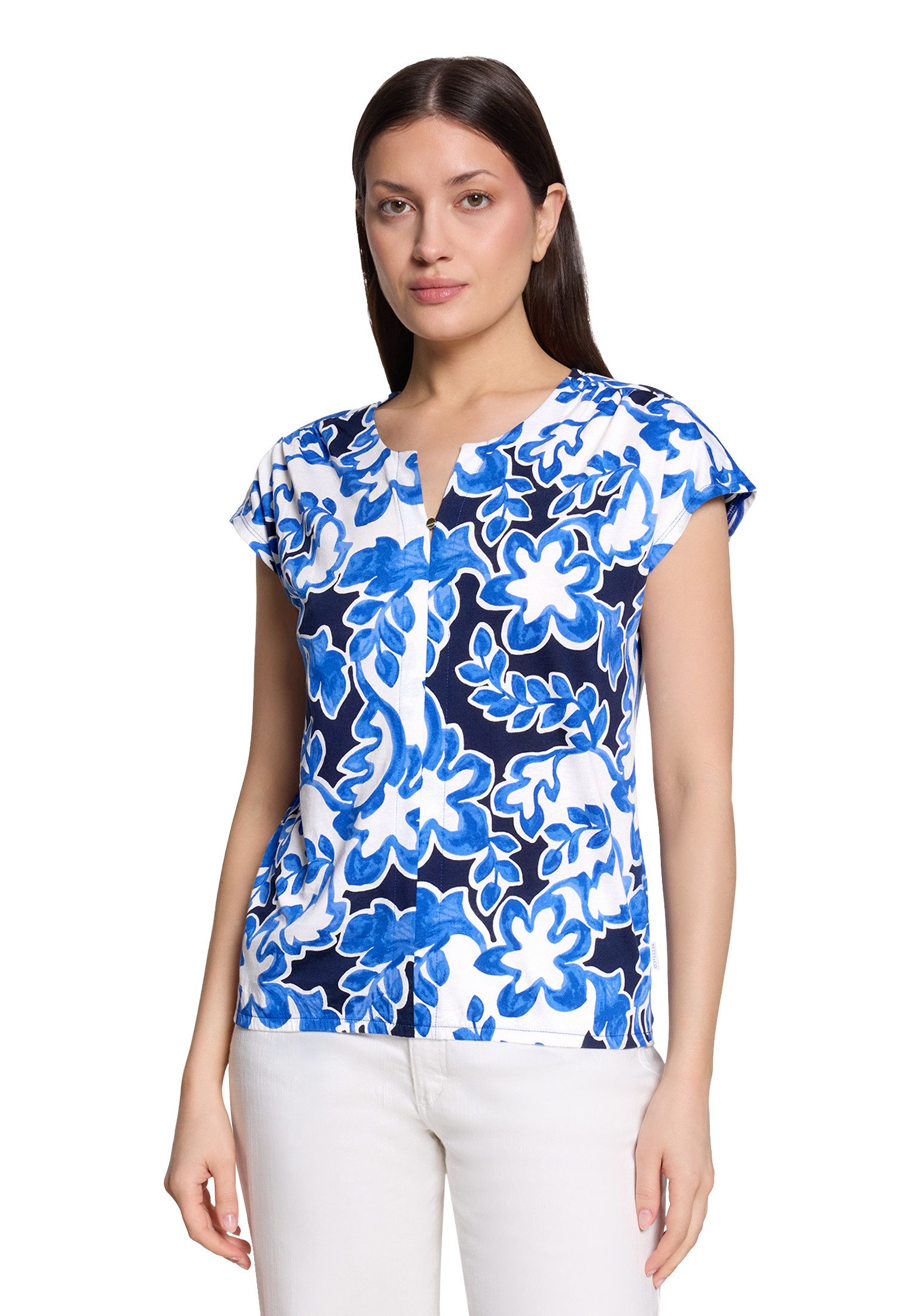 Kurzarmshirt Damen mit Gummizug