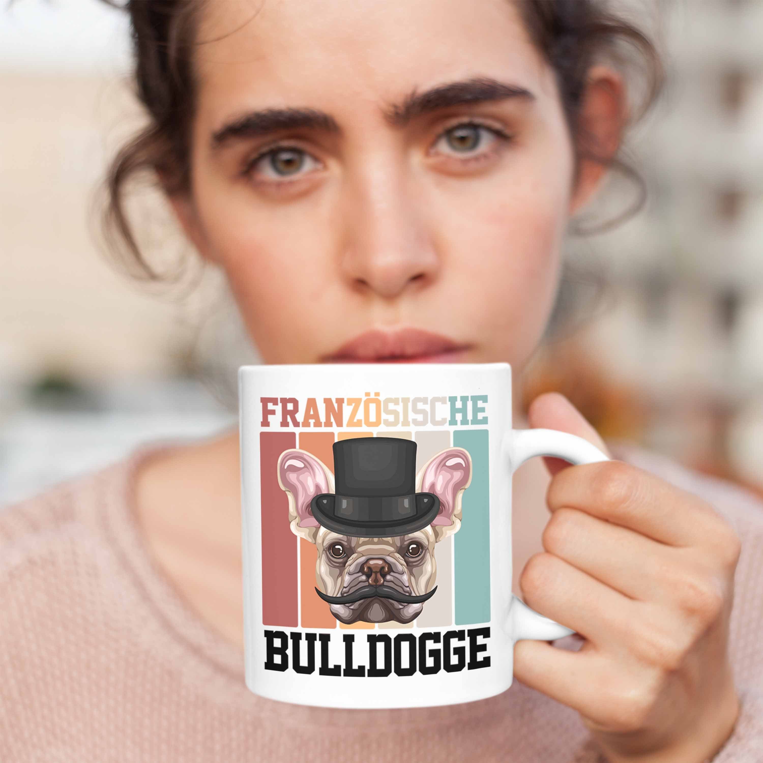 Trendation Lustiger Geschenk Weiss Tasse Besitzer Spruch Bulldogge Französische Geschen Tasse