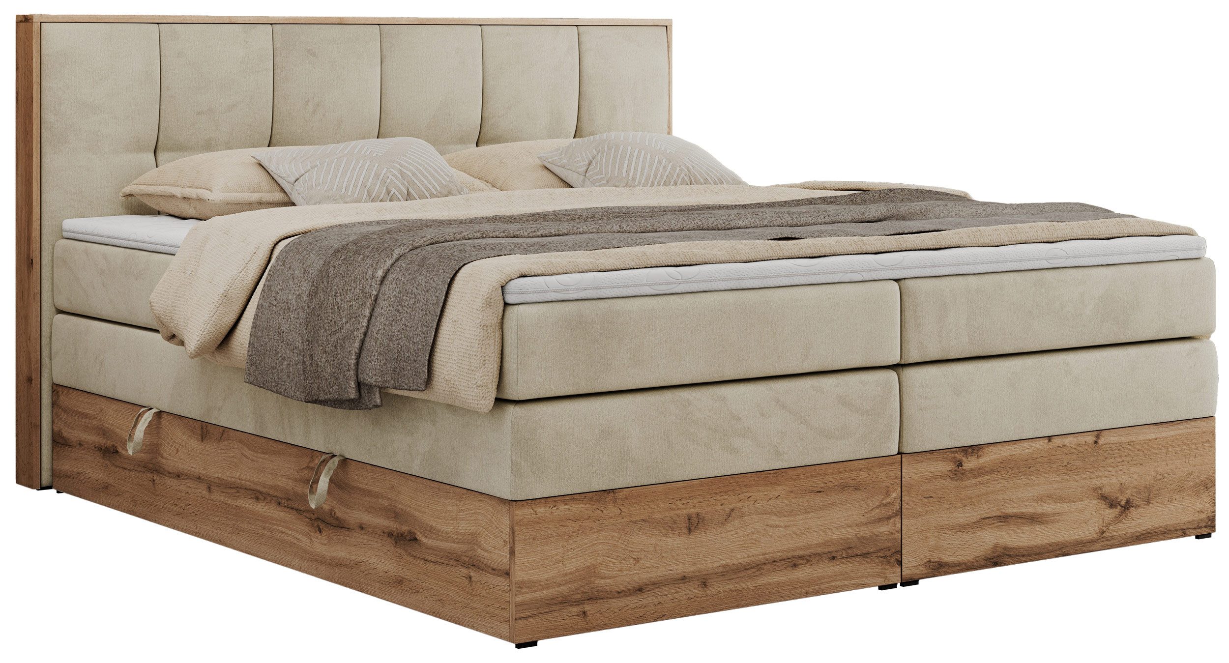 MKS MÖBEL Boxspringbett ALBERO 1 KING günstig online kaufen