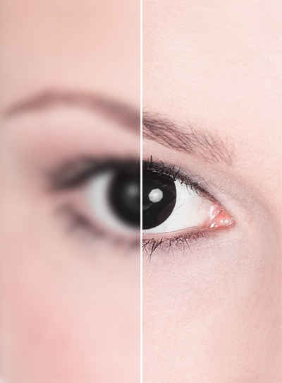 Metamorph Motivlinsen Schwarz mit Dioptrien, Eine farbige Kontaktlinse mit Stärke