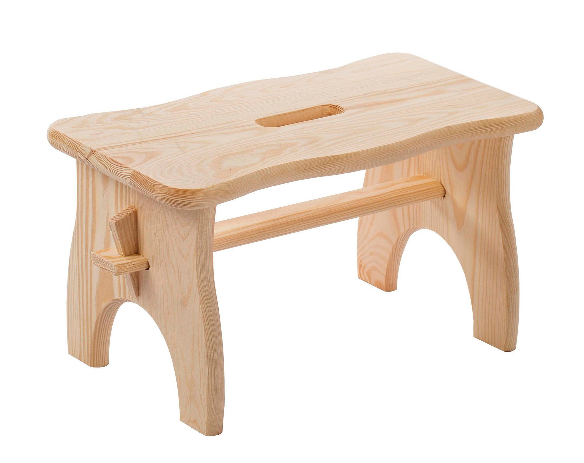 Fußhocker Fußschemel "Nordic", Fußbank aus Massivholz