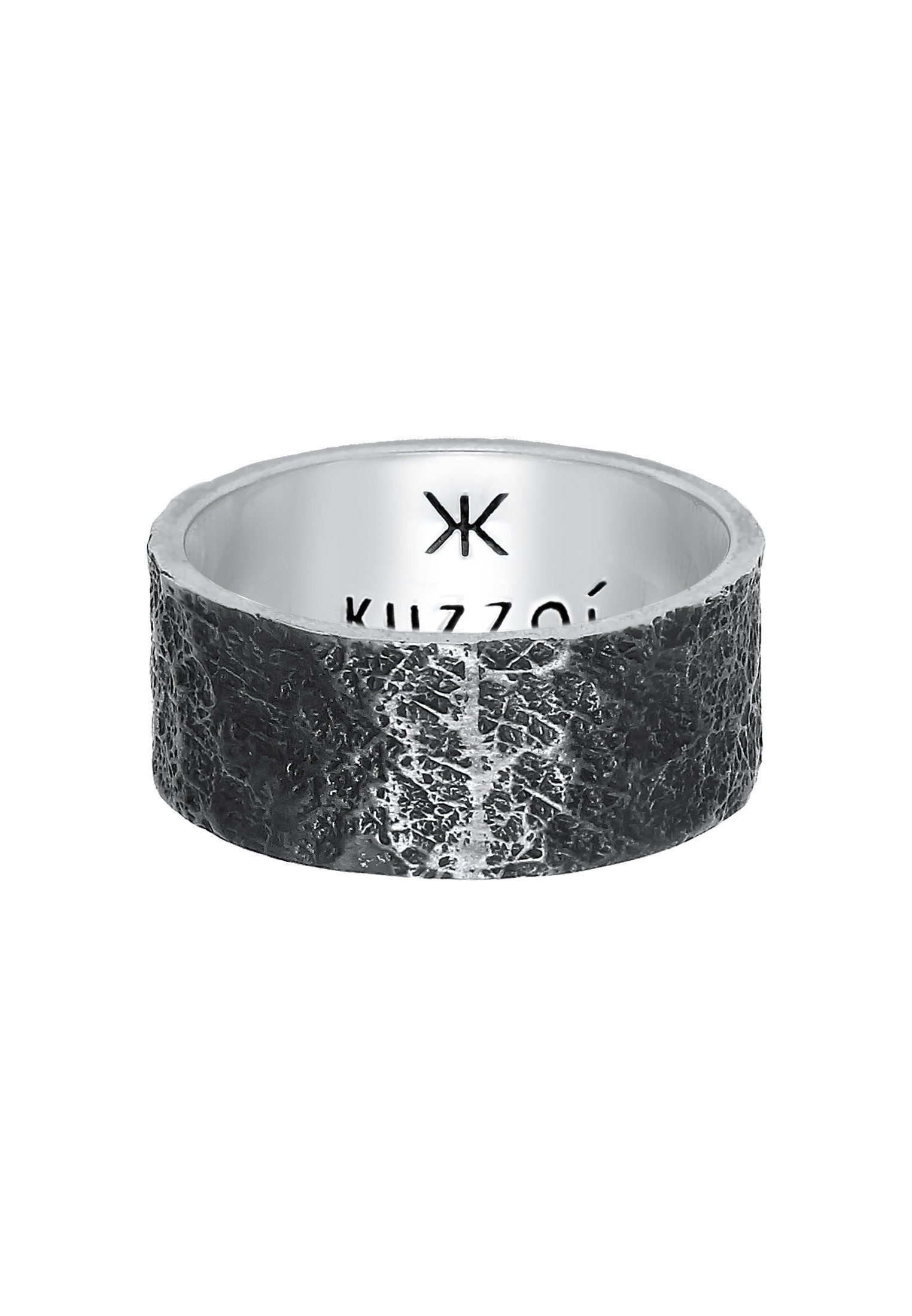 Kuzzoi Silberring Herren Bandring Organic Struktur 925 Silber günstig online kaufen