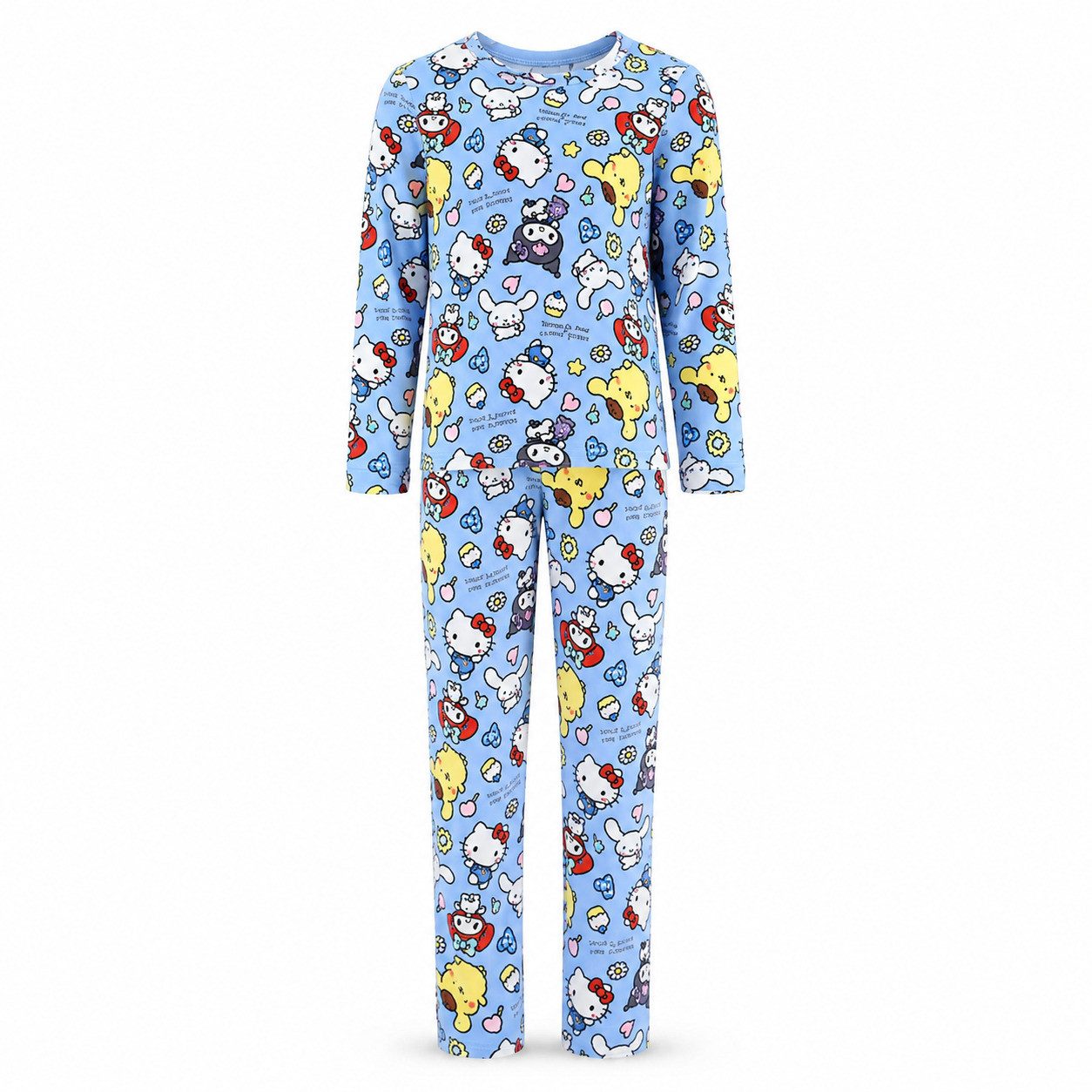 Hello Kitty Schlafanzug Hello Kitty Kinder Mädchen Schlafanzug Pyjama Shirt Hose Gr. 98-128
