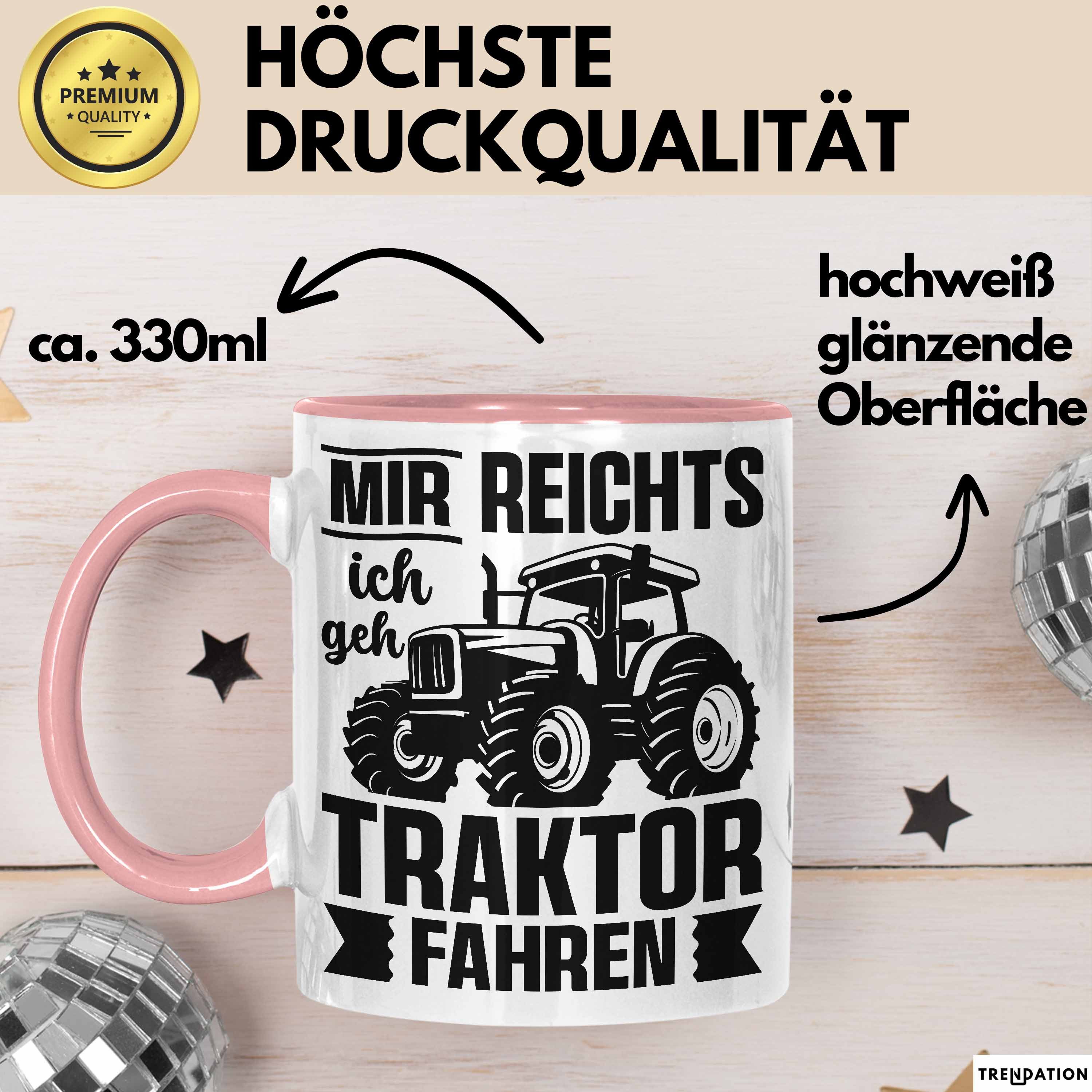 Trendation Tasse Mir Reichts Ich Geh Traktor Fahren Tasse Geschenk Für Bauern Kaffee-Be
