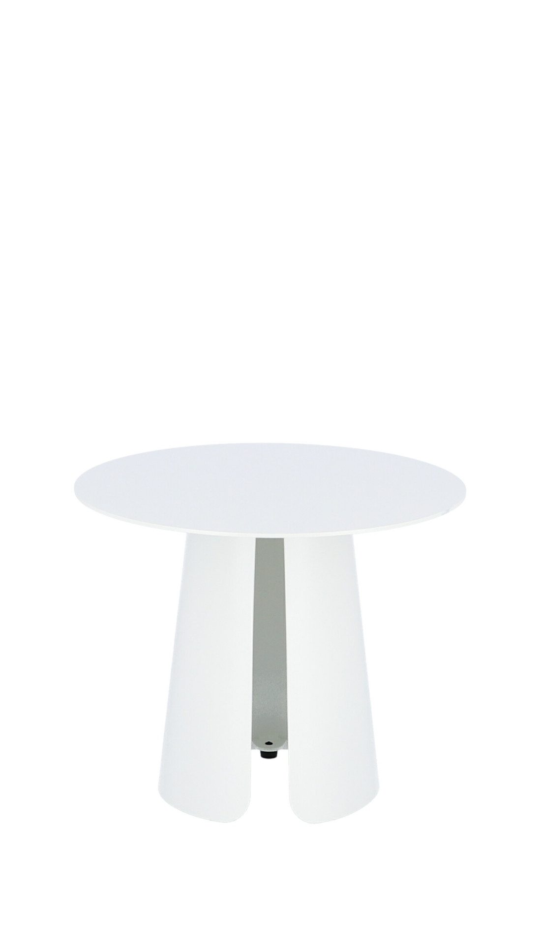 jankurtz Beistelltisch Feel aus Aluminium, Weiß, Ø 40 cm