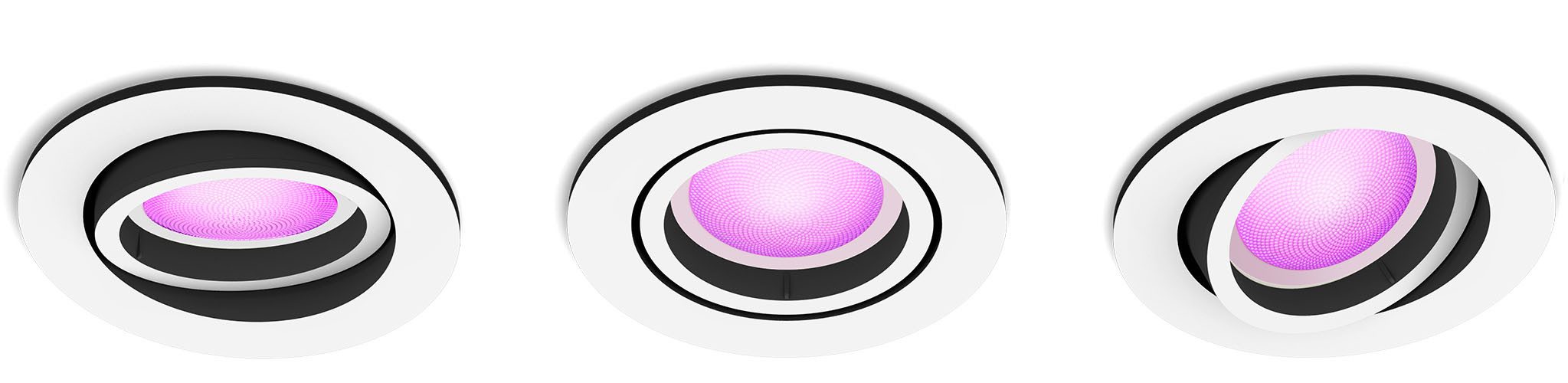 LED Einbauleuchte White & Color Ambiance Centura Einbauspot 3er Pack rund