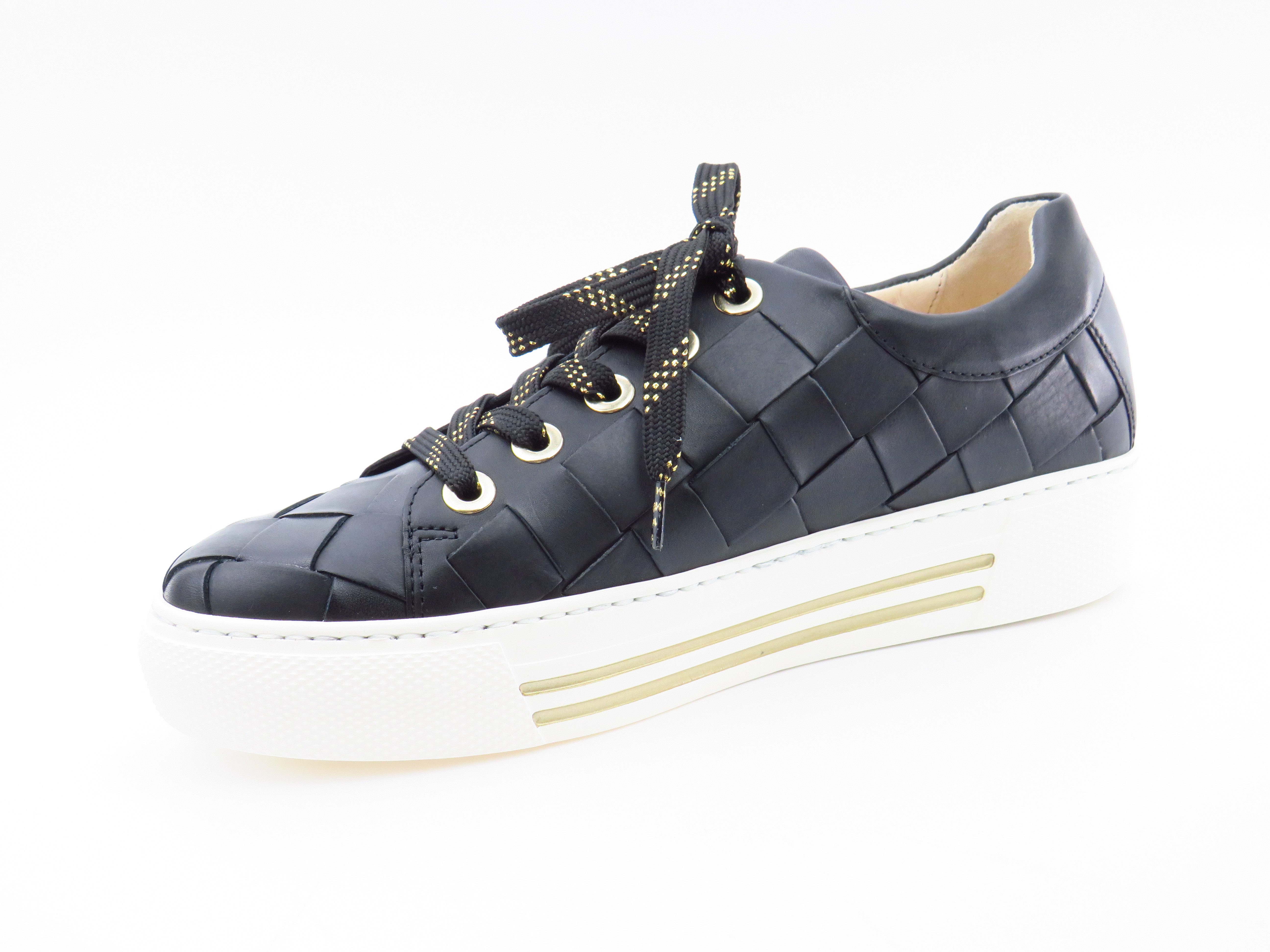 Gabor Calf schwarz gold Sneaker günstig online kaufen