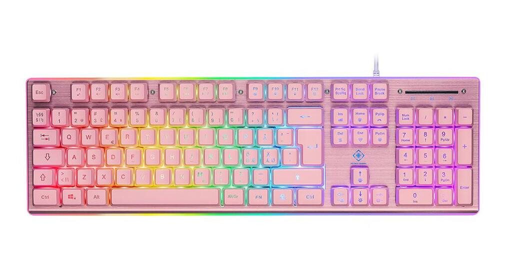 DELTACO Deltaco PK75 Gaming Tastatur, Pink Gaming-Tastatur