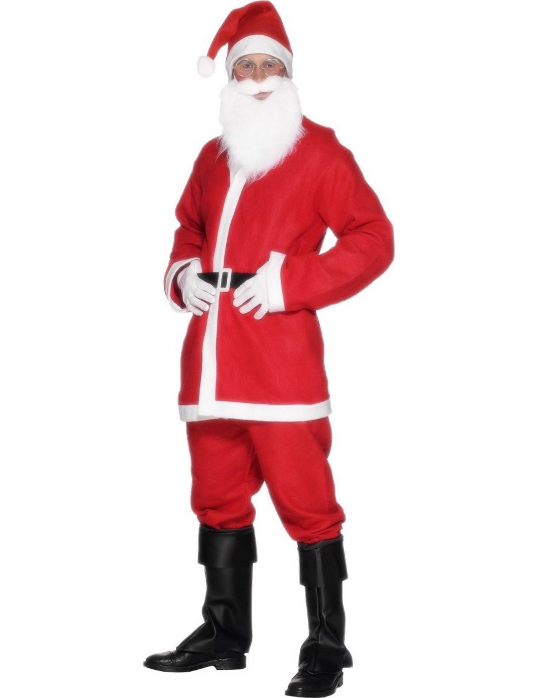 Kostüm Weihnachtsmann Kostüm weiss-rot