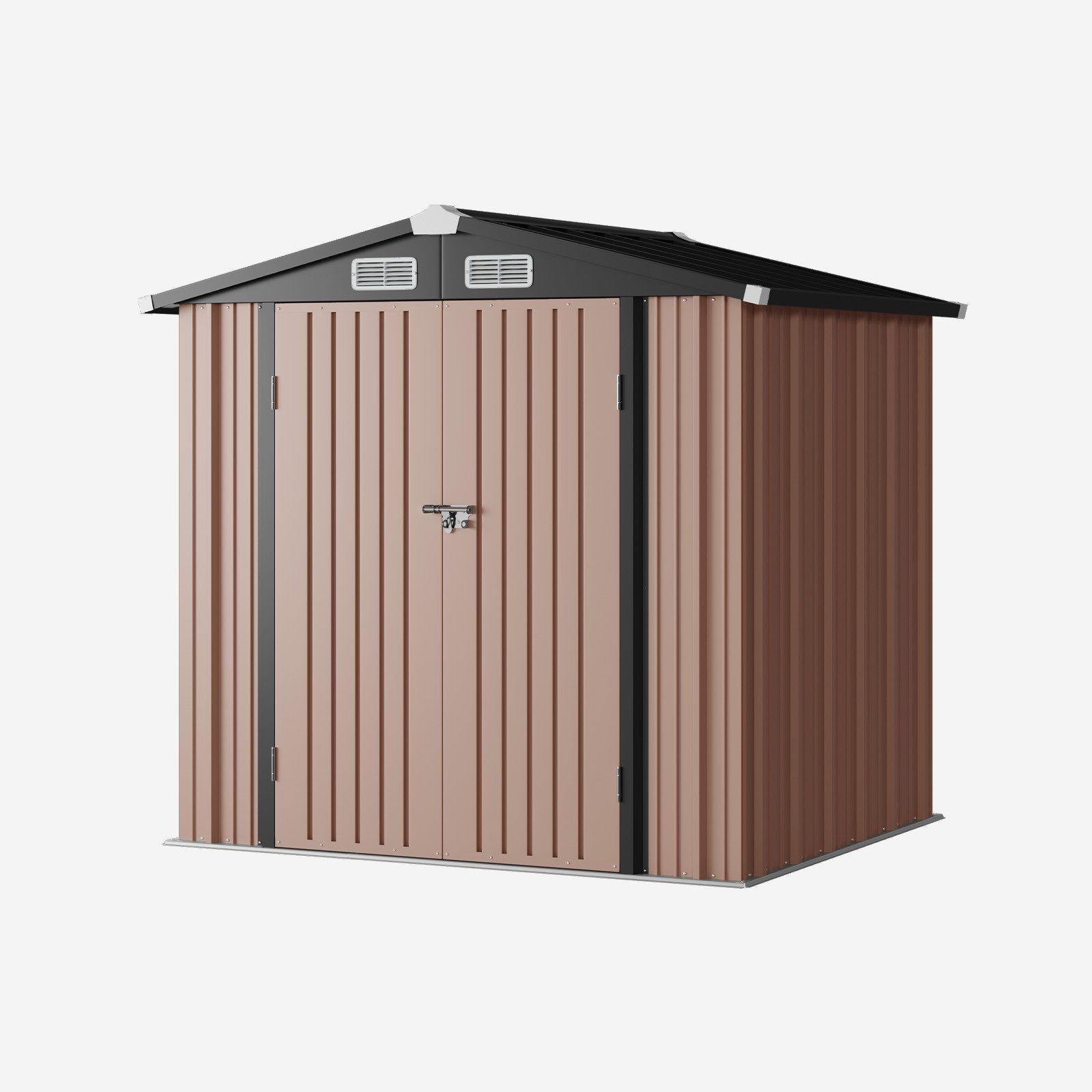 AOXUN Gerätehaus für Garten & Rad, 2,52 m² mit abschließbarer Tür und Schrägdach, BxT: 200x126 cm, (1 St), 200x126x188cm, für Pool und Terrasse