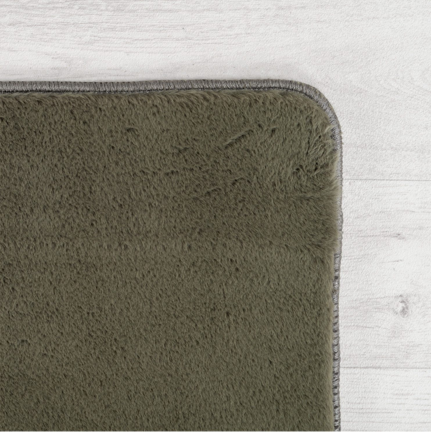KADIMA DESIGN Teppich ISAR Wohnzimmer Waschbar Schlafzimmer Wohnzimmerteppich Esszimmer Uni, Rund, Höhe: 13 mm, Grün, 80x80 cm, Strapazierfähig Modern Esszimmer – Bild 4 von 5