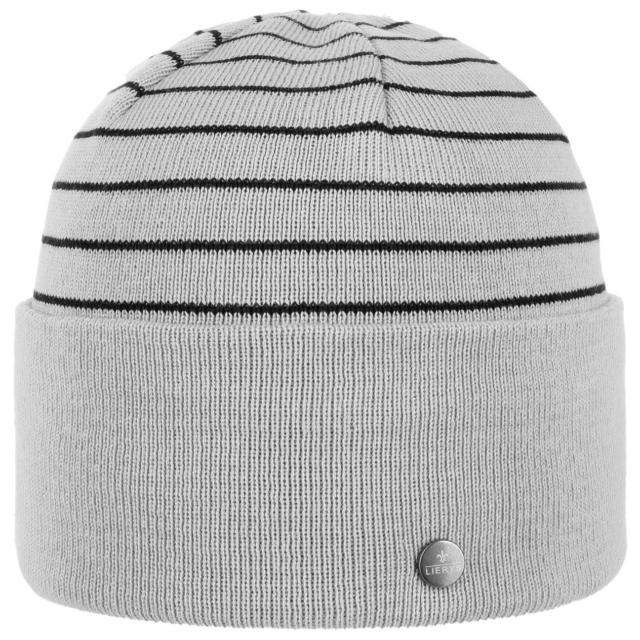 Lierys Beanie (1-St) Beanie mit Umschlag, Made in Germany grau