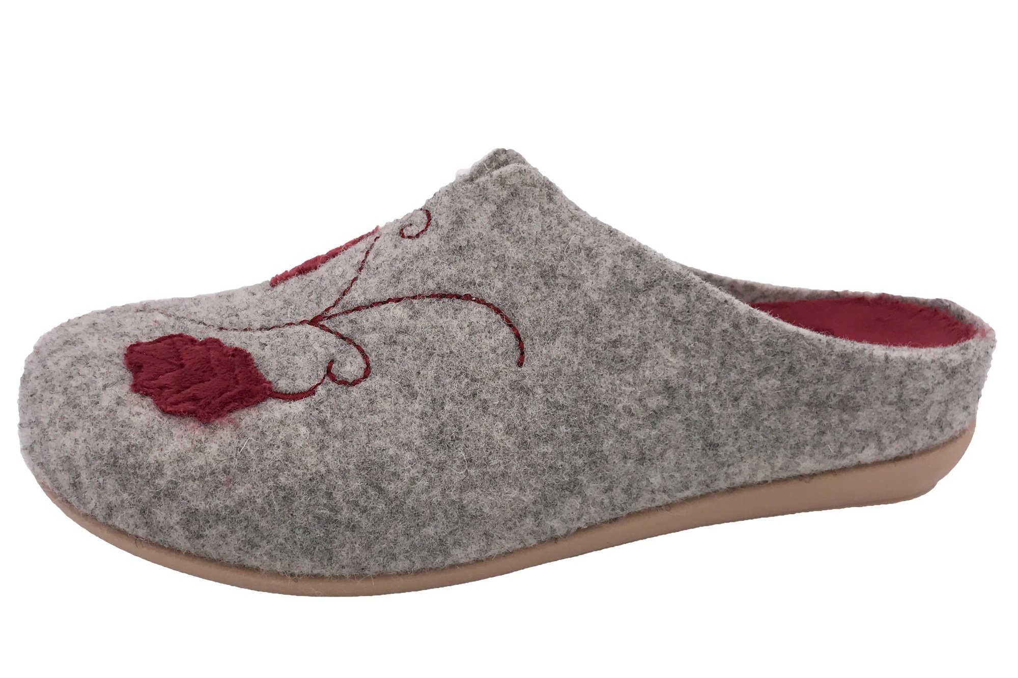 PADERO Damen Pantoffel Filz Hausschuh