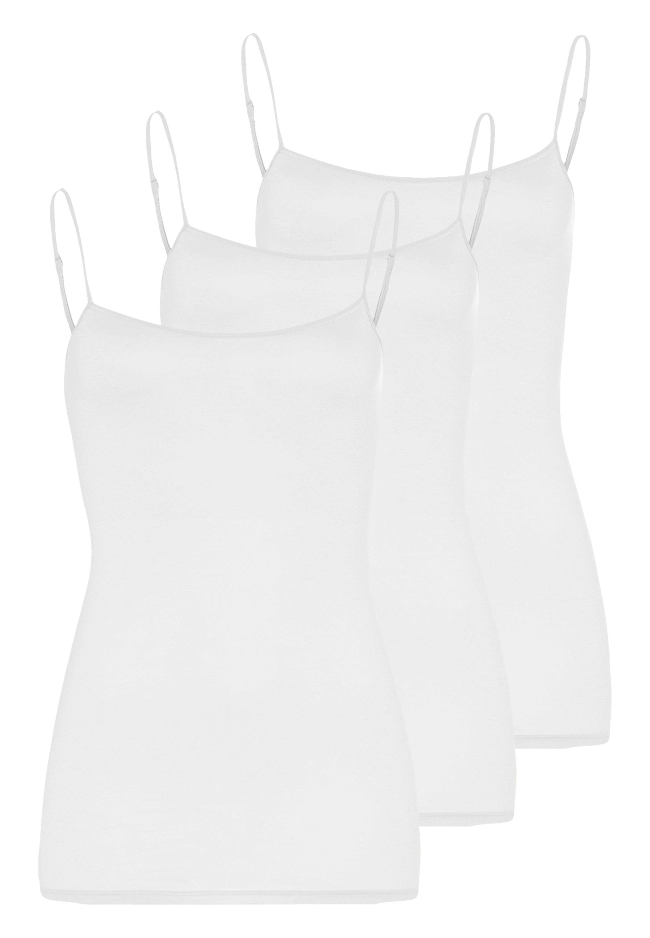 Hanro 3er Pack Ultralight (Spar-Set, 3-St) Spaghetti Top - Baumwolle - Atmungsaktiv - Aus weichem Baumwoll-Jersey