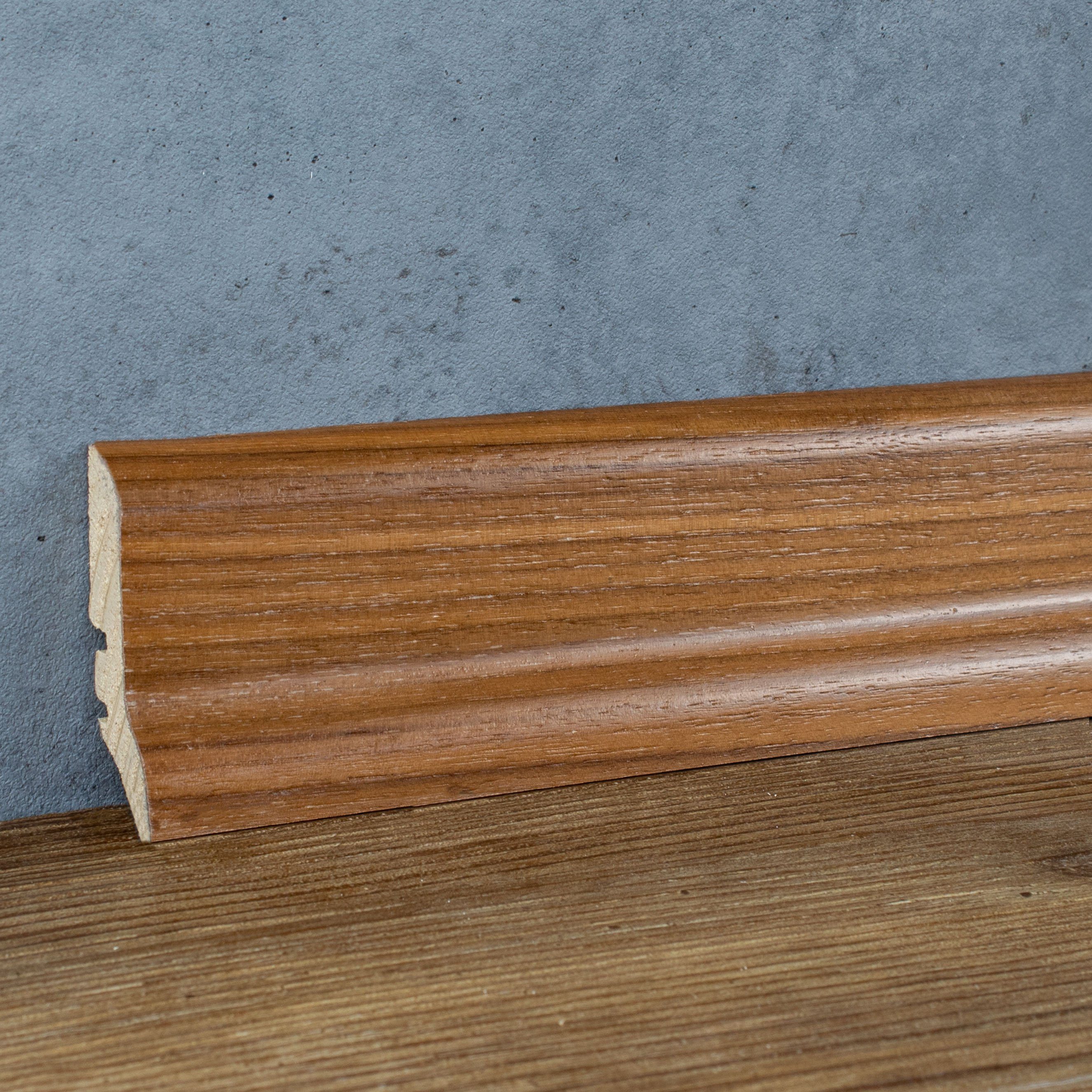 PROVISTON Sockelleiste 20 x 60 x 2500 mm Fußleiste Echtholzfurnier Nussbaum by PROVISTON, L: 250 cm, Spar-Set, 5-St.