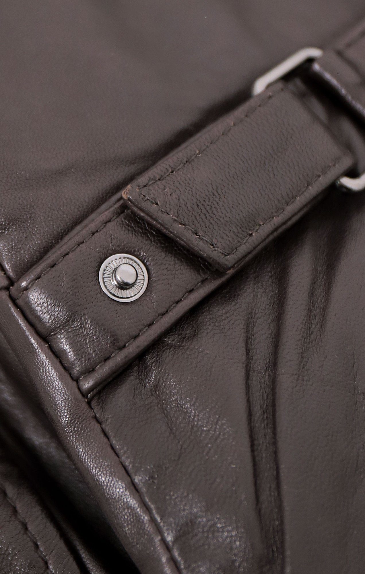 Jilani Lederjacke Enna #KJ Jilani - Damen Lederjacke Lammnappa dunkelbraun Pflanzlich gegerbt