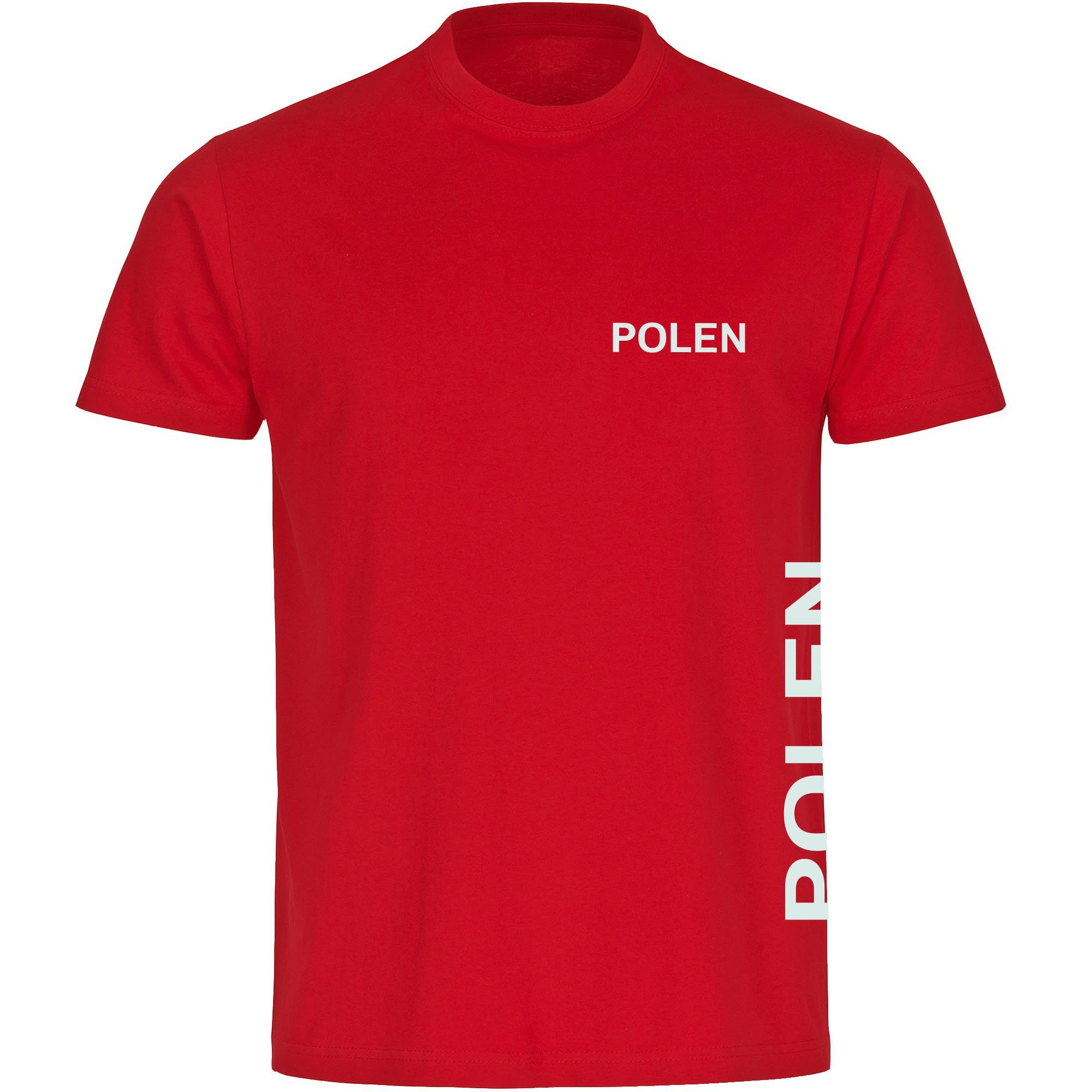 multifanshop T-Shirt Kinder Polen - Brust & Seite - Boy Girl