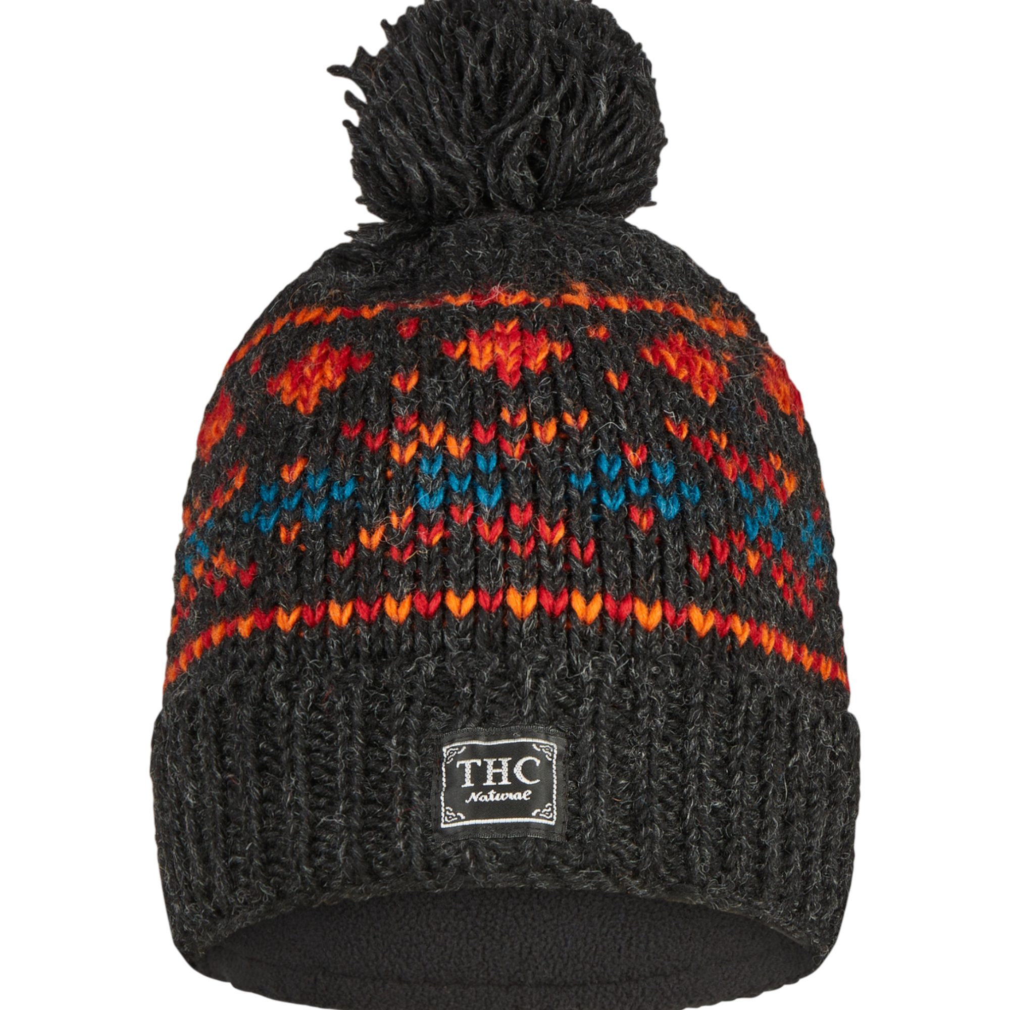 THC Natural Line Bommelmütze THC Schafwoll Pudelmütze 819 (1 Stück, 1-St., 1 Stück) Innenfutter: Fleece