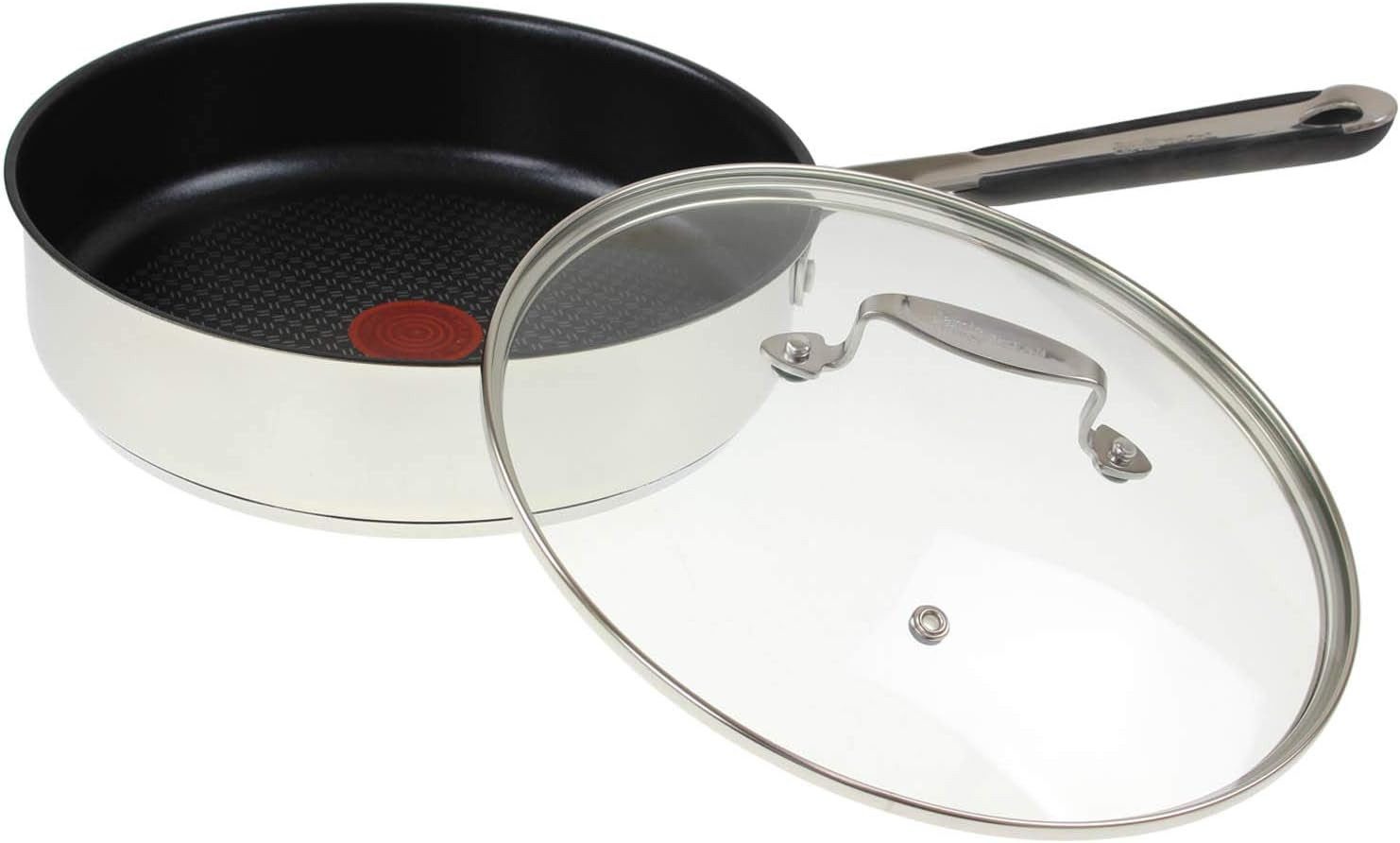 Tefal Pfannen-Set Jamie Oliver Schmorpfanne 25 cm mit Deckel Induktion, Antihaft Beschichtet, Induktionsgeeignet, Hoher Rand