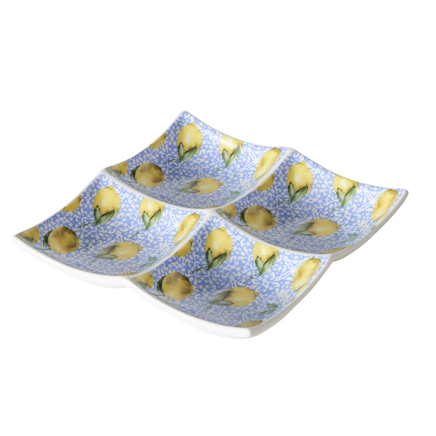 BOLTZE Gebäckschale Schale, Snackschale Capri 2er-Set Mediterran, (Capri), 17cmx17cm