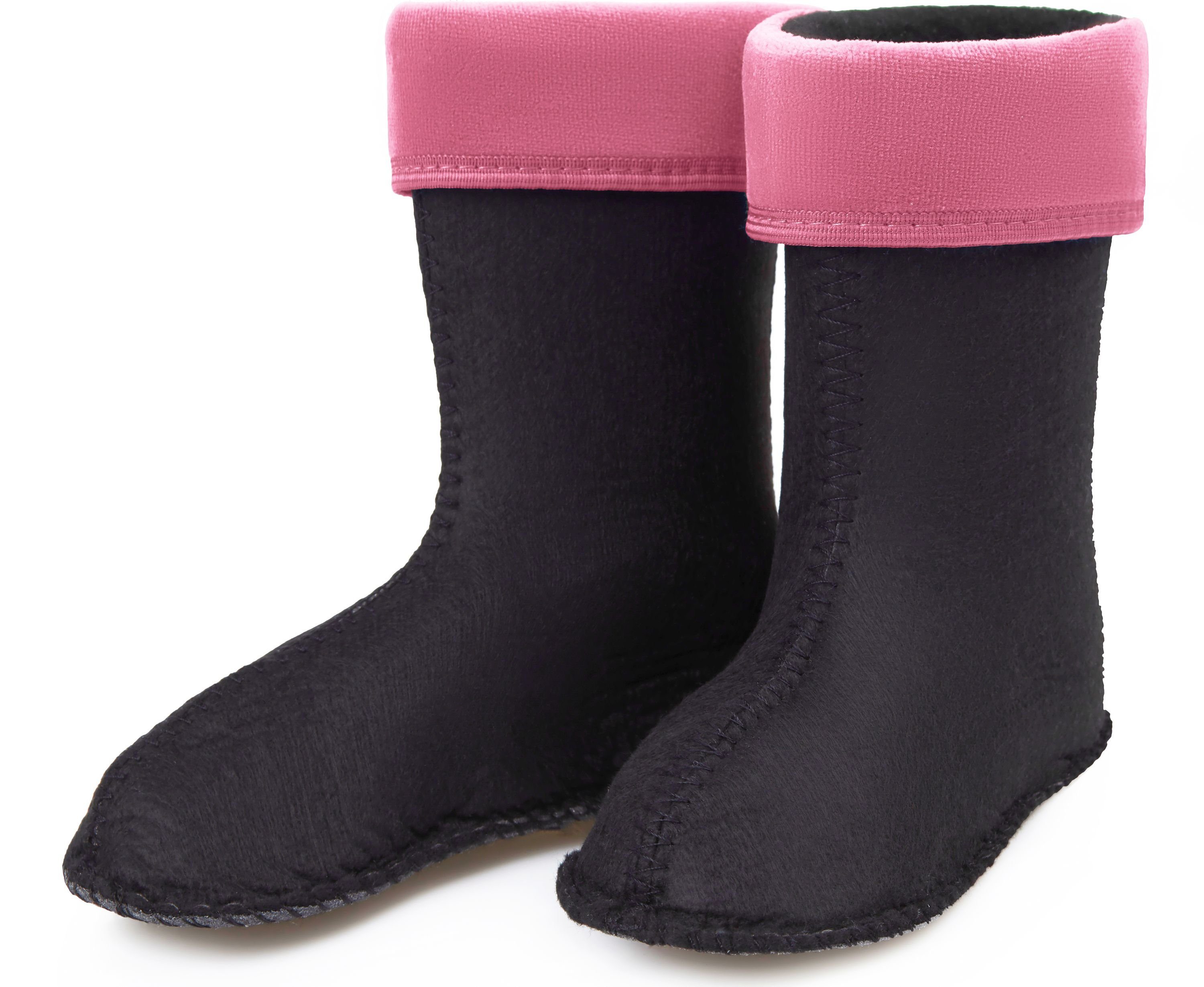 Ladeheid Schaftformer Kinder Mädchen Jungen Wärmende Stiefelsocken für Gummistiefel KL045 Hellrosa