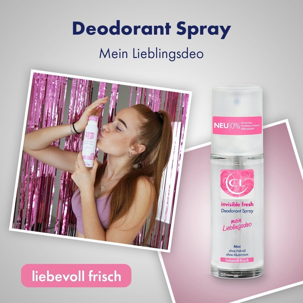 - langanhaltendem fresh ml, Deodorant 20 invisible CL Deo-Zerstäuber Spray 1-tlg. mit Duft