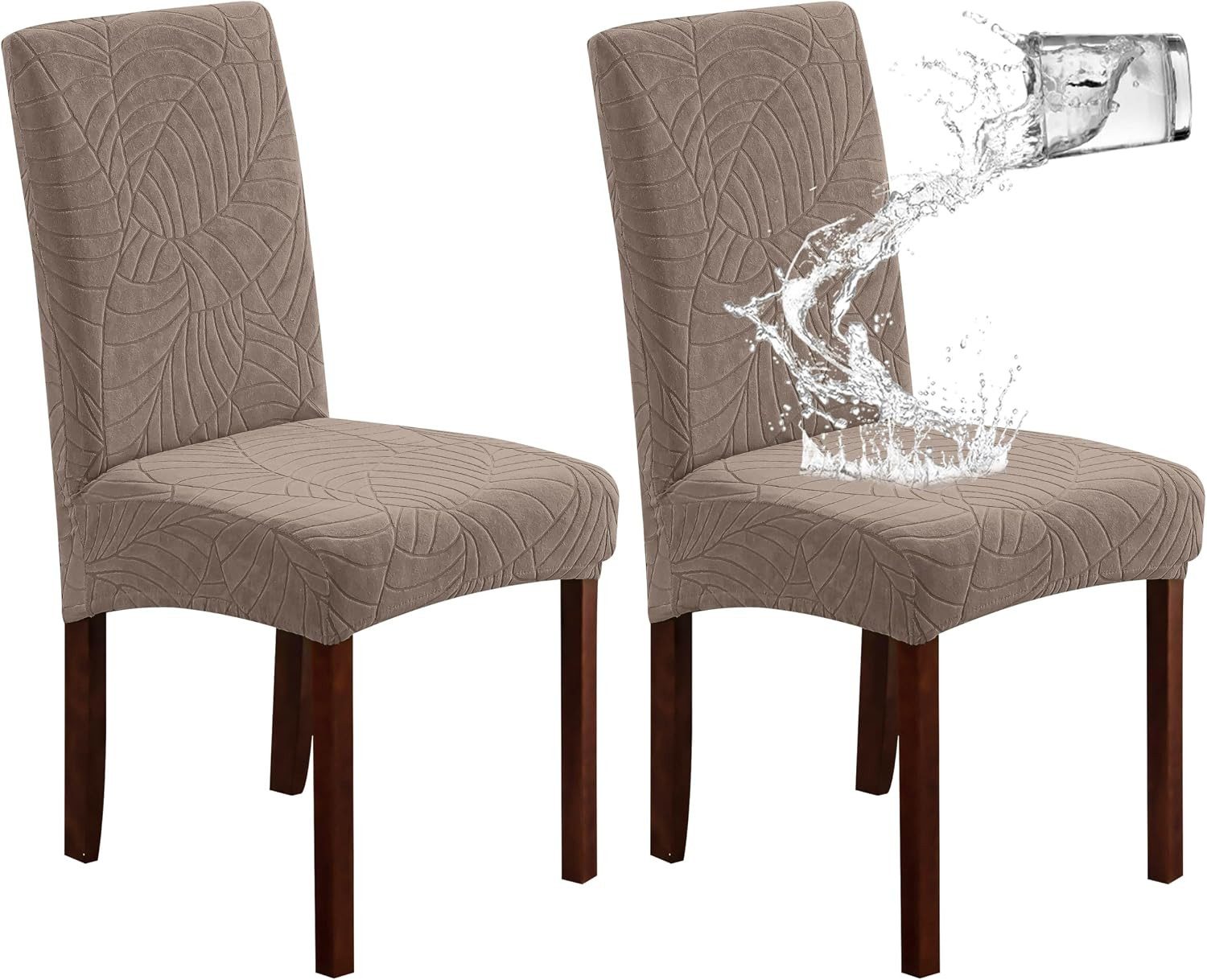 Diwzbyn Stuhlbezug Stuhlbezüge 2/4er Set, Wasserdichte & Elastische Schonbezüge, Waschbare Stuhlhussen für Esszimmer- & Küchenstühle