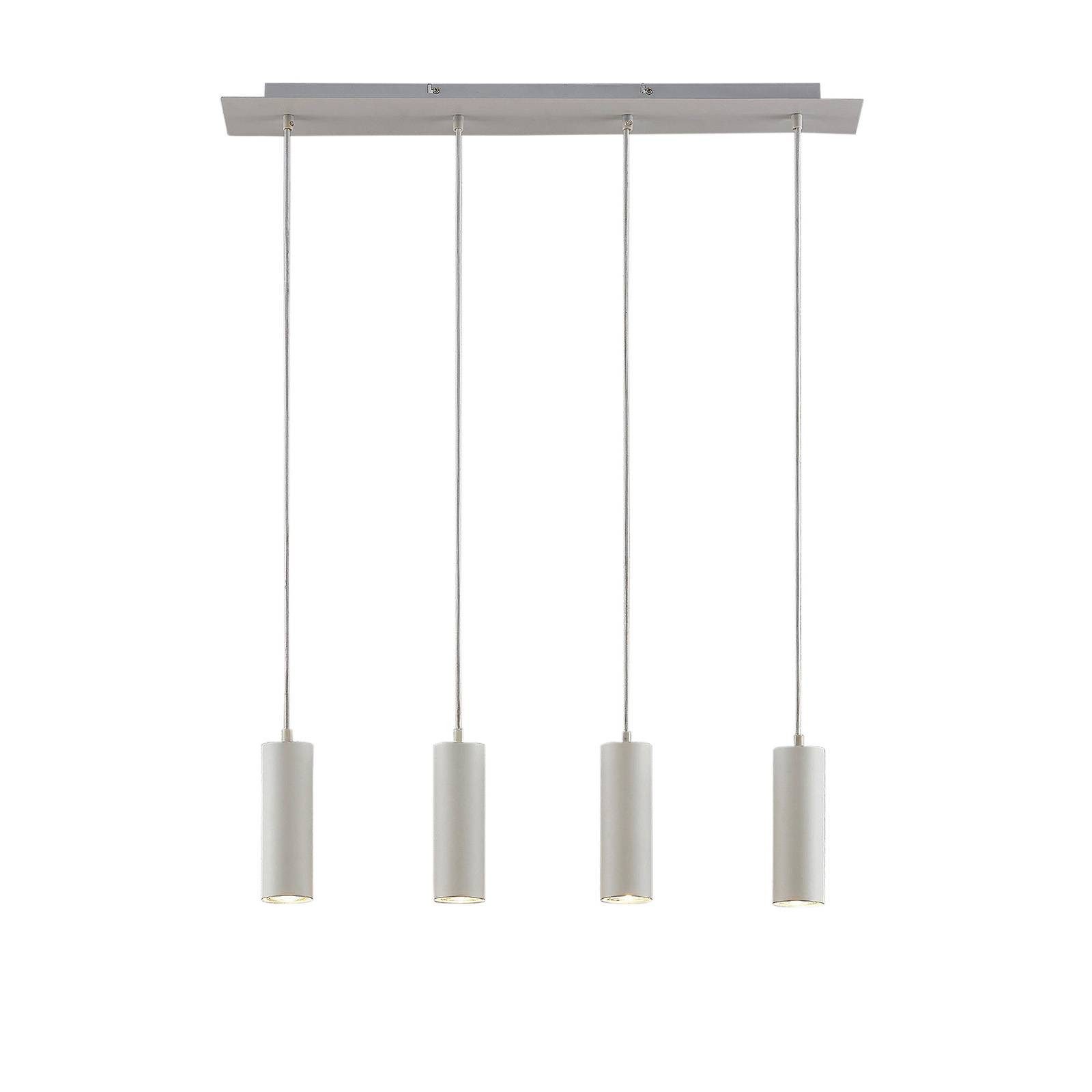 Lindby Hängeleuchte Joffrey, Metall, Weiß IP20, 4 x 10 W LED