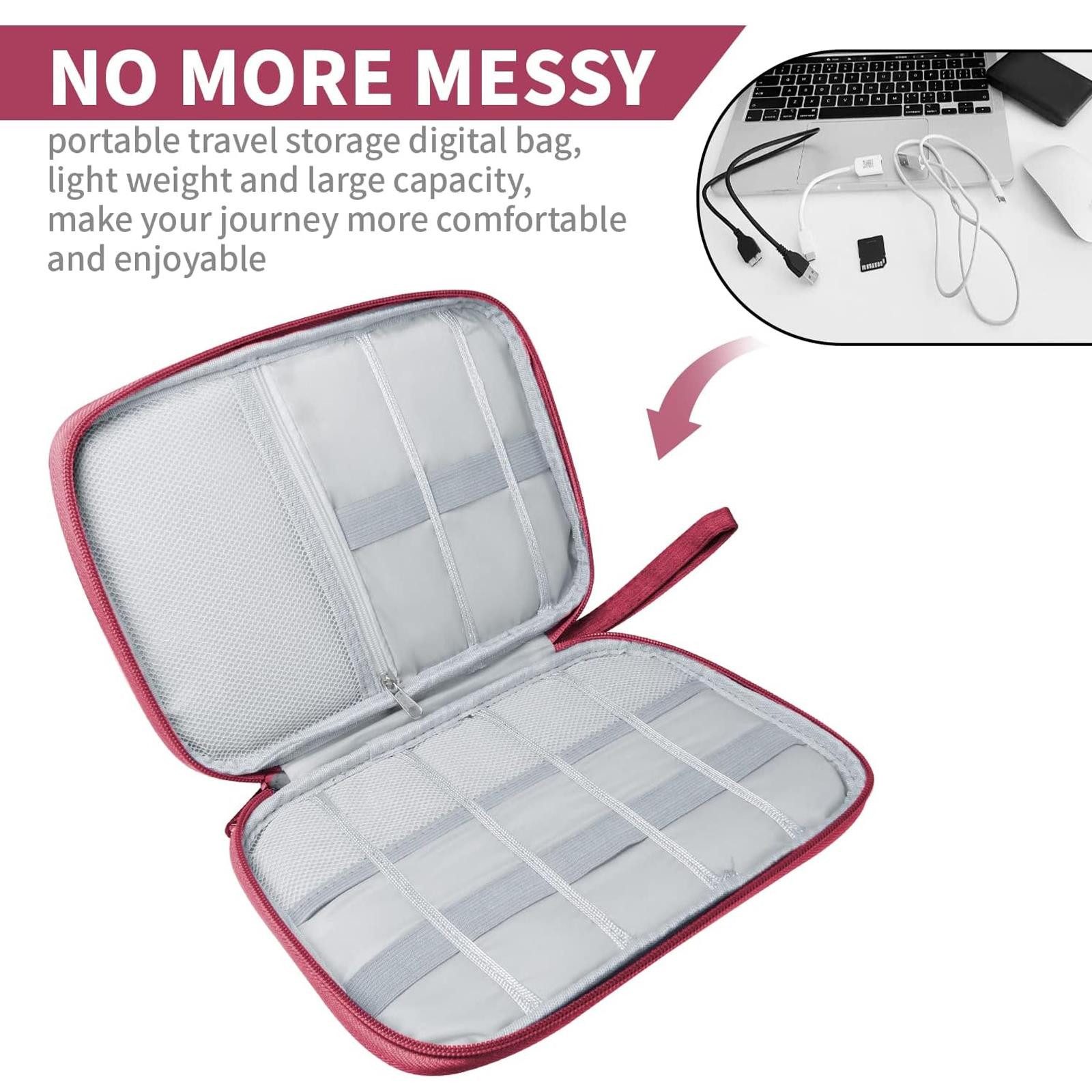 VERCO Taschenorganizer Elektronik Aufbewahrungstasche, Zubehör Organizer Reise Tasche Mappe Etui Koffer