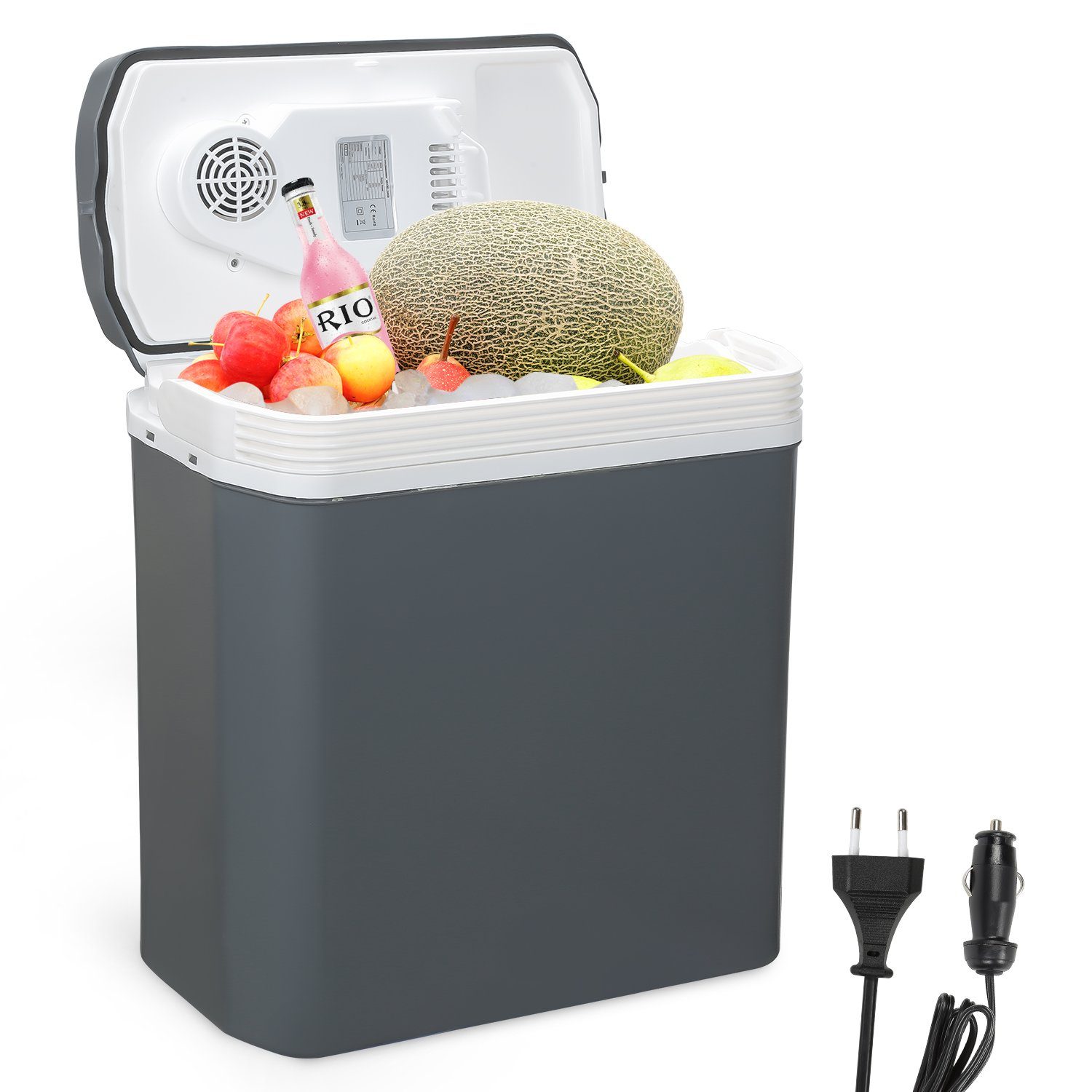 Clanmacy Elektrische Kühlbox Elektrisch Kühlbox 24L Mini Kühlschrank