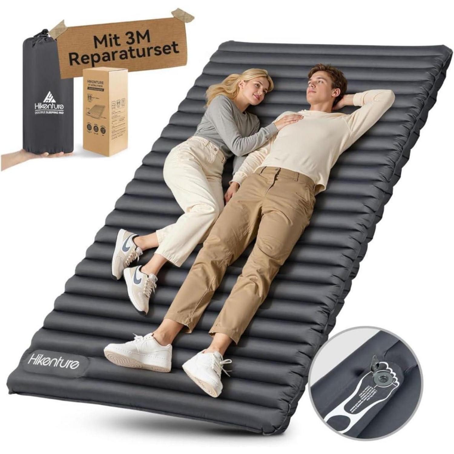 LuxusKollektion Isomatte Doppel Isomatte Ultraleicht 10CM Campingmatte für 2