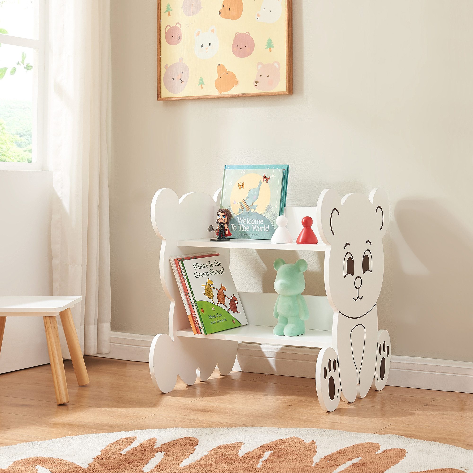 en.casa Kinderregal, »Tårnby« Kinderregal in Bärenform