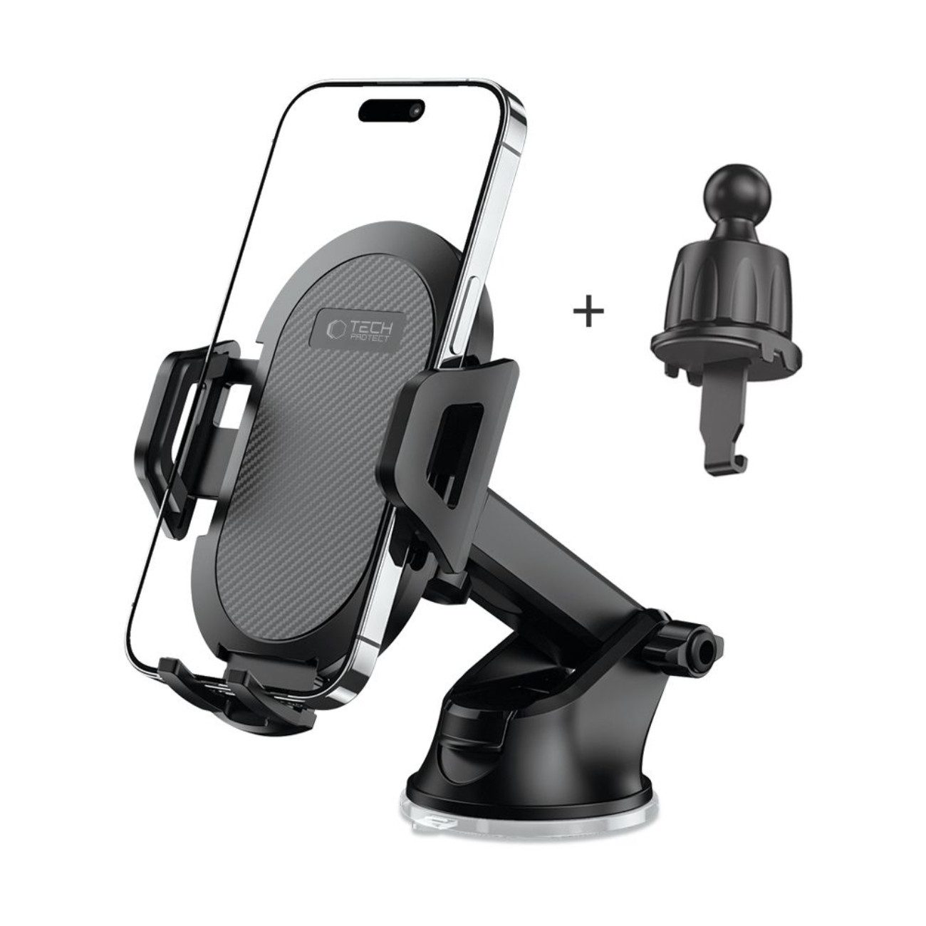 TECH PROTECT Handy-Halterung V5, (bis 6,9 Zoll, Set-Info: Einzelartikel, Teleskoparm mit 360° Rotation für flexible Nutzung)