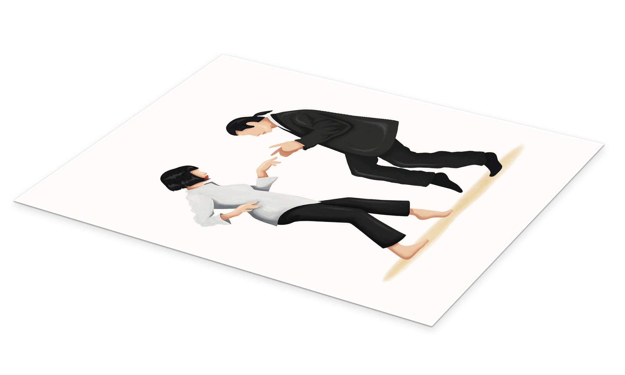 Posterlounge Wandbild Pulp Fiction Tanz, Nour Tohme, erhältlich als Poster, günstig online kaufen