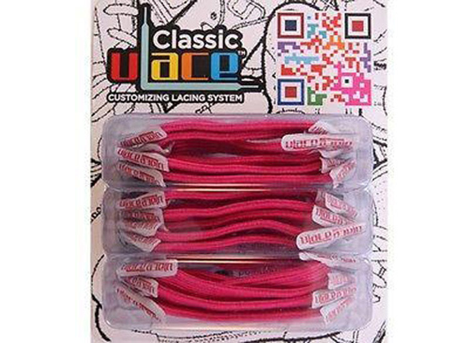 U-Laces Schnürsenkel Classic 18 Stück - elastische Schnürsenkel mit Wiederhaken