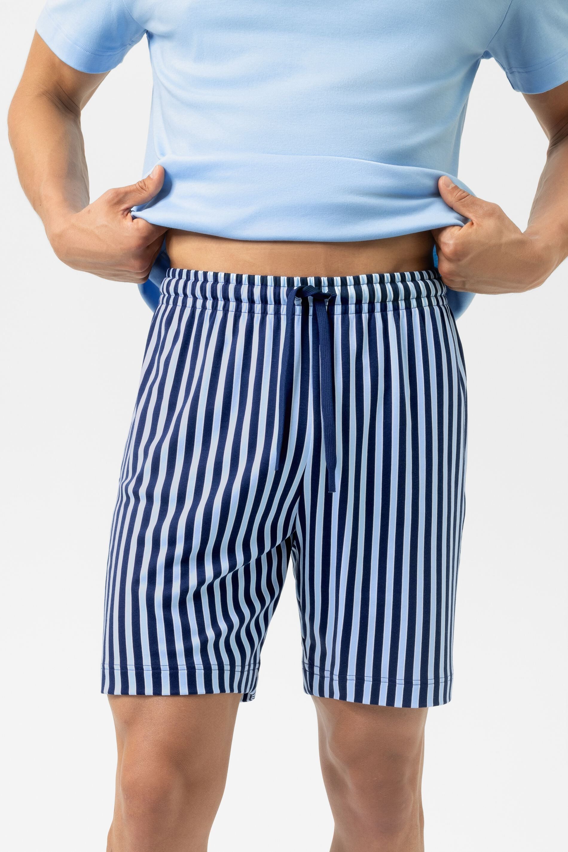 Schlafhose Mey Herren Hose kurz Serie Graphic Stripes