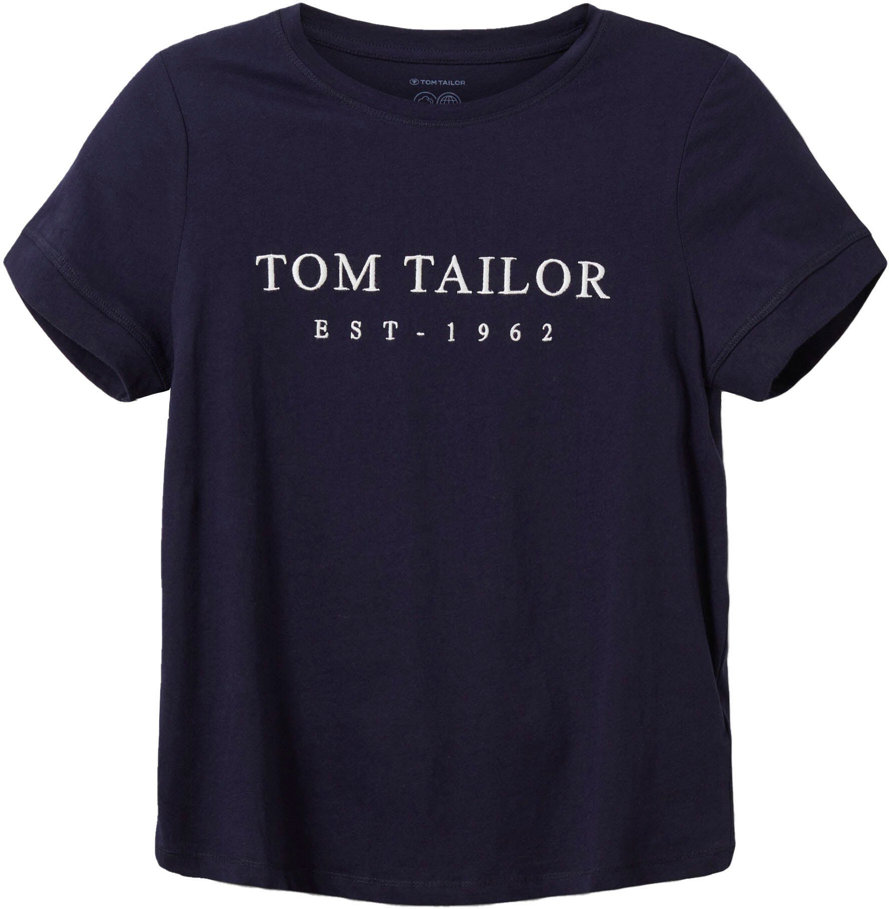 TAILOR T-Shirt TOM Logoprint T-Shirt dunkelblau