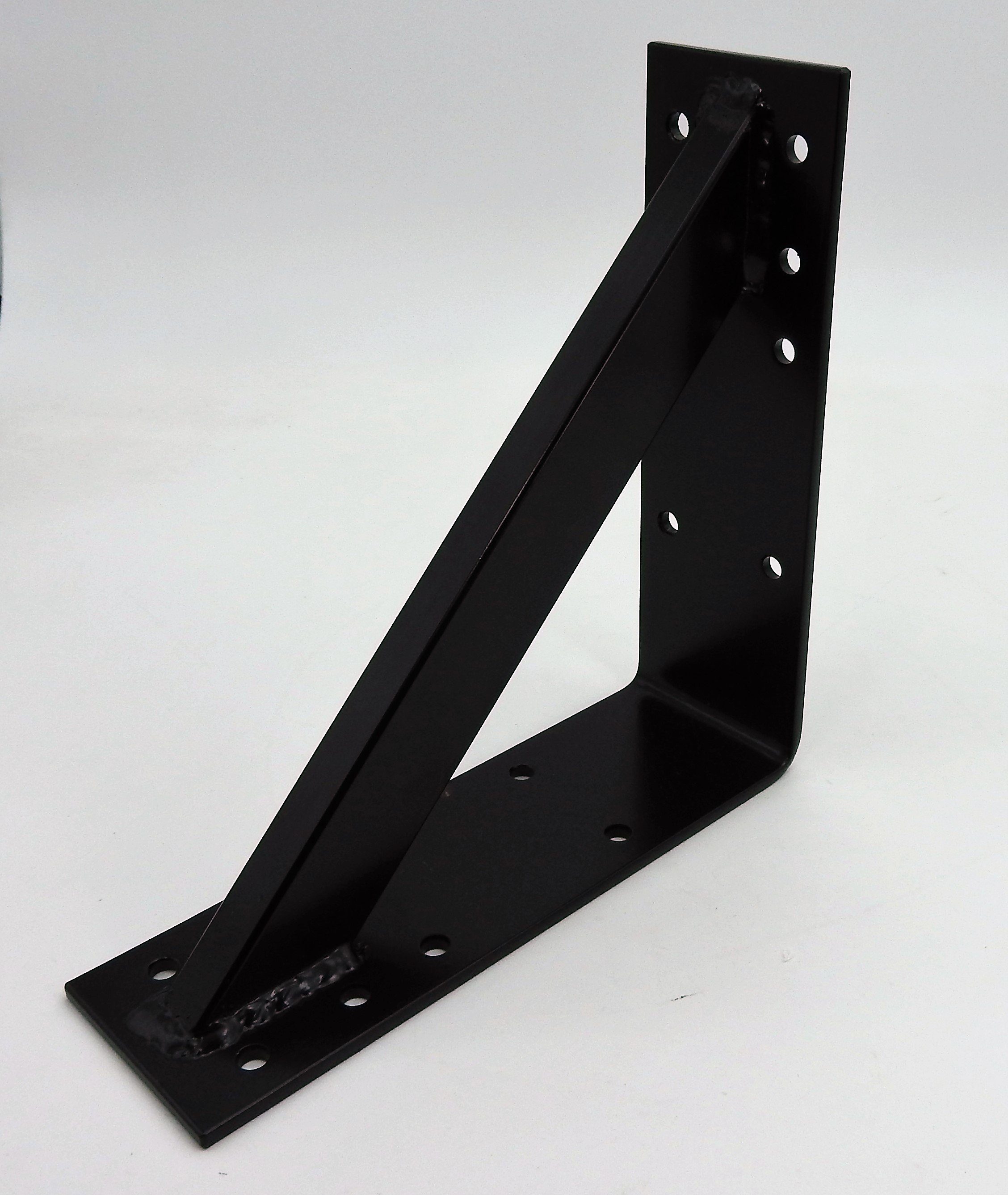 dynamic24 Holzkonstruktionsbeschlag, StahlWinkel Holzverbinder verstärkt 250x250x70mm schwarz 3mm