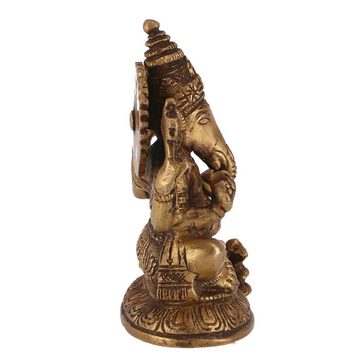 Guru-Shop Dekofigur Messingfigur Ganesha Statue 12 cm - Motiv 20