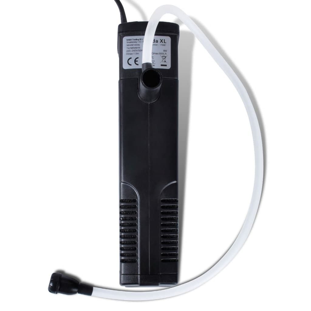 vidaXL Aquariumfilter, Aquarium-Filterpumpe mit Aktivkohle 600 L/h