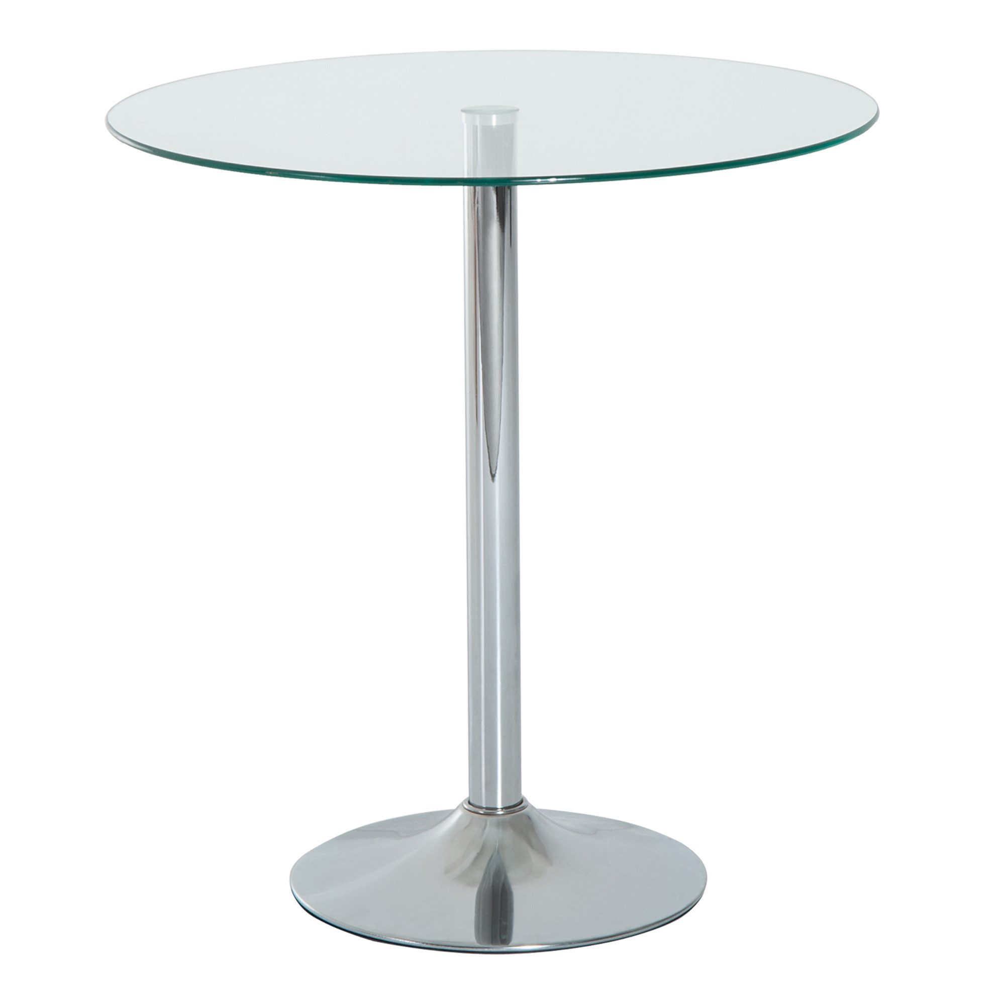 furnicato Esstisch Runder mit Glastischplatte, Metallgestell, (1-St)