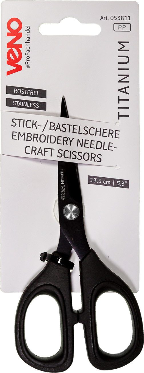 Veno Bastelscheren Titanium Stick-/Bastelschere 5,3" 13,5cm