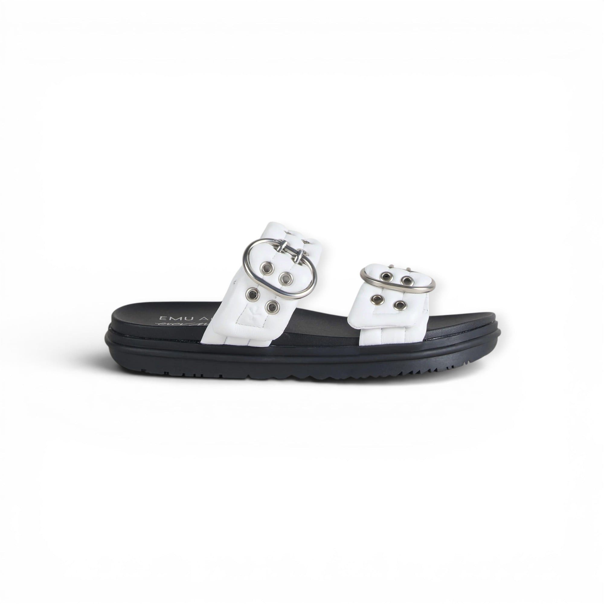 Emu Australia Bondi Buckle 2.0 (Leder) weiss/schwarz Damen Sandale
