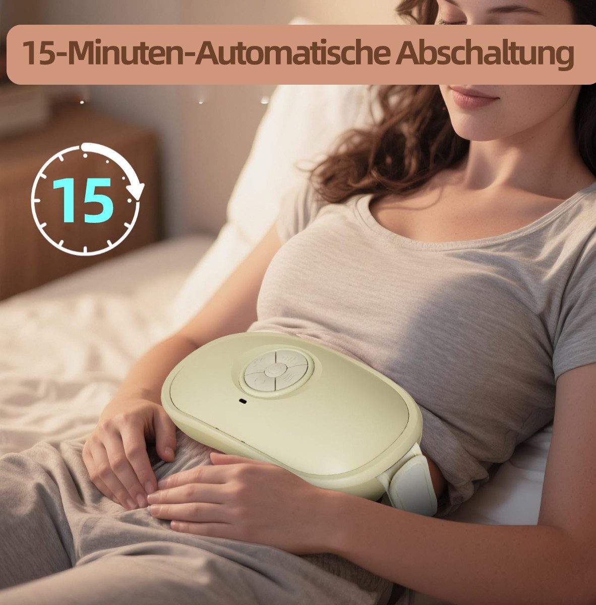Novzep Bandmassagegerät Bauchmassagegerät zur Linderung von Blähungen, Völlegefühl und Reflux, (1-tlg), wohltuendes Knet-Bauchmassagegerät für die Verdauung, wiederaufladbar