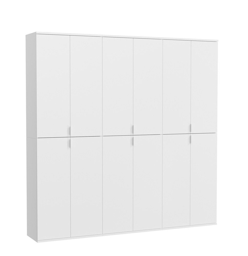 xonox.home Kleiderschrank Garderobenschrank Projekt X 2, Kombination, weiß Hochglanz 3-teilig