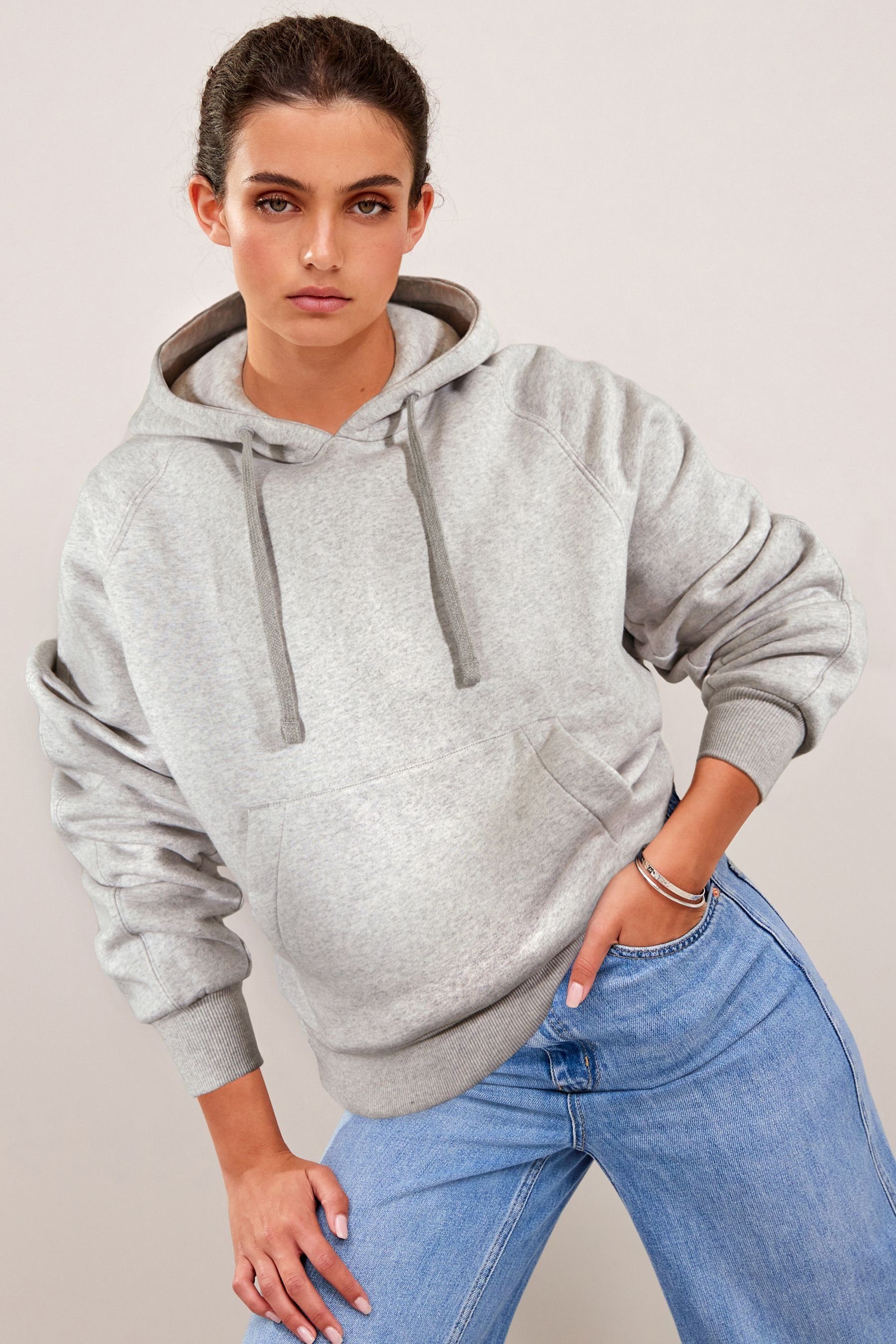 Next Kapuzensweatshirt Moderner Kapuzenpullover zum Überziehen (1-tlg) Grey