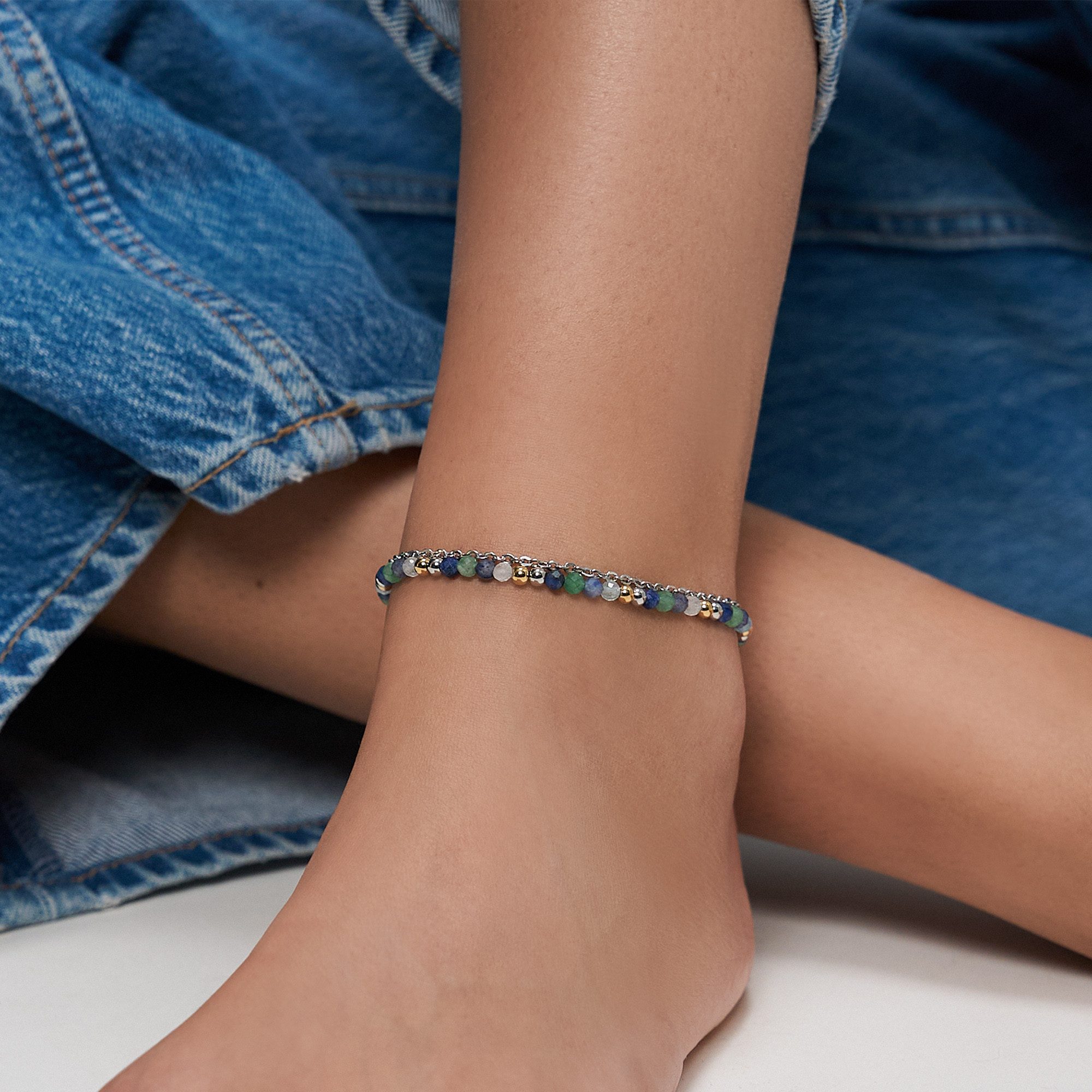 s.Oliver Fußkette Colorful Beads, mit Glasperle – Bild 5 von 5