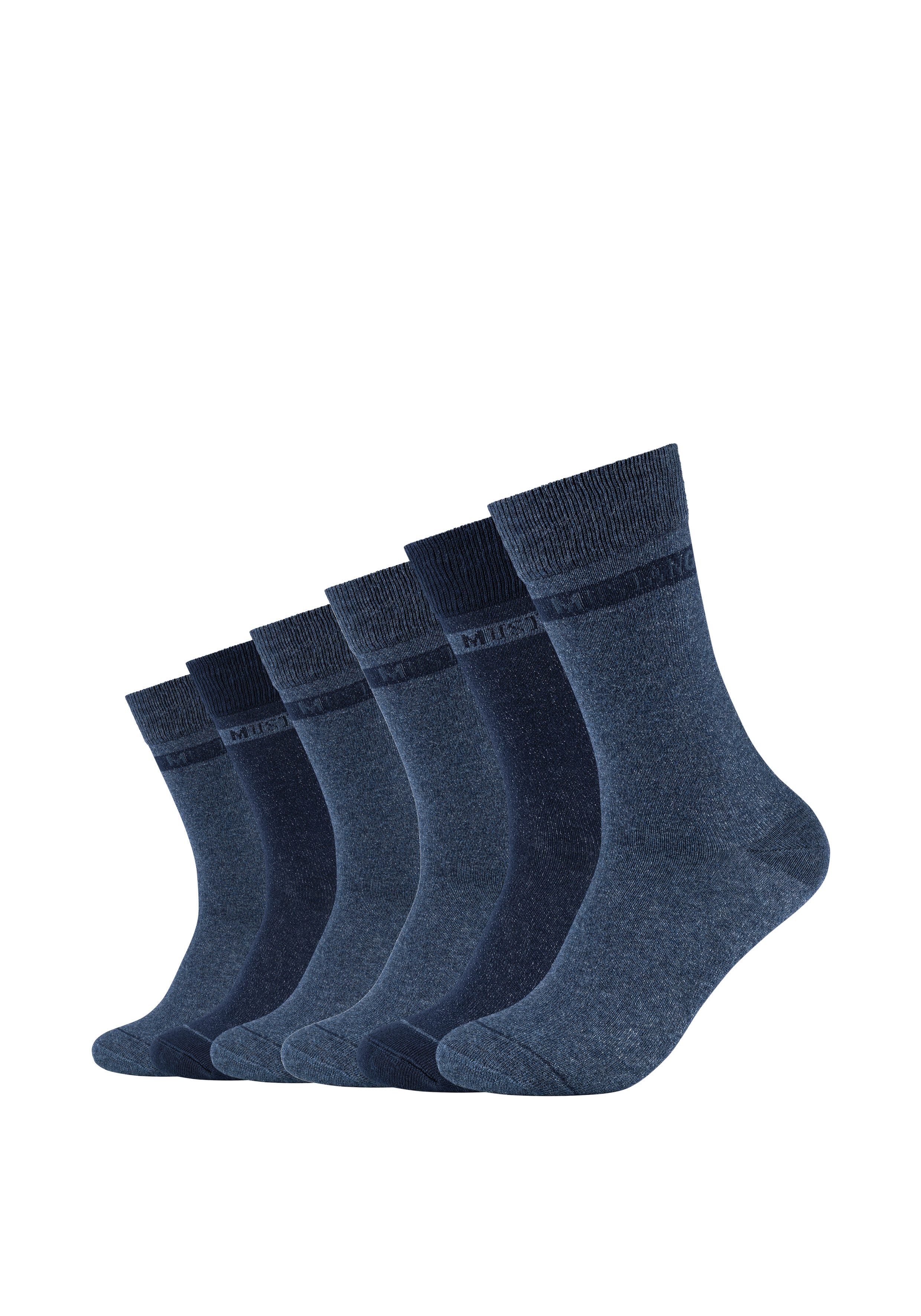 MUSTANG Socken (Packung, 6-Paar) Weicher und elastischer Komfortbund